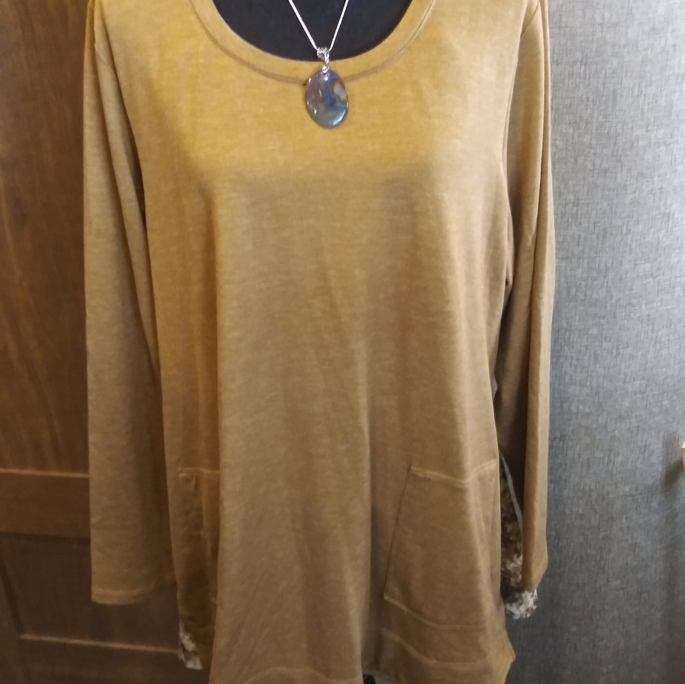 Logo Lounge Antique Gold French Terry Tunic 2x